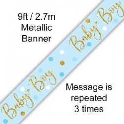 Baby Boy Sparkling Banner (2.7m)