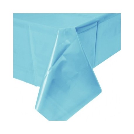 Plain Tablecloth PVC - Light Blue 140cm x 240cm