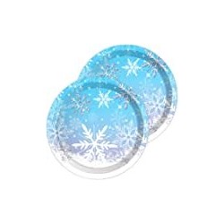9"Snowflakes SQUARE Plates (pack of 10)
