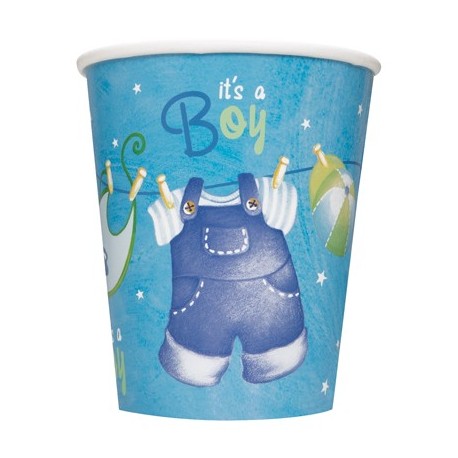 Baby Boy Clothesline Cups (pack of 8)