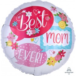 18" Best Mom ever bubbles Foil balloon