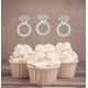 Silver Diamond Bride to Be cupcake toppers