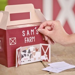 Farm Friends Customisable Party Box (pk/5)