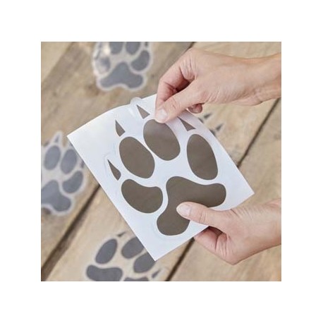 Lets go Wild - Animal Pawprint Floor stickers (6 pcs)