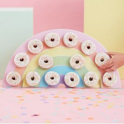 Pastel Rainbow Donut Wall (Holds 14 Donuts)