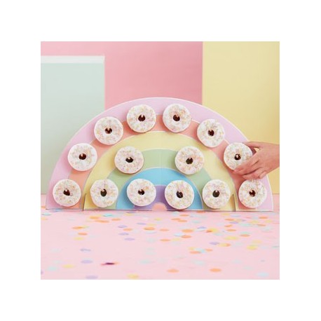 Pastel Rainbow Donut Wall (Holds 14 Donuts)