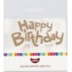 Happy birthday candle banner-Gold