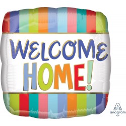 18" Welcome Home Stripes Foil Balloon