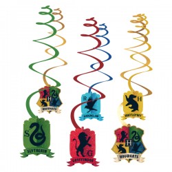 Harry Potter Houses Swirl Decorations (6pcs)