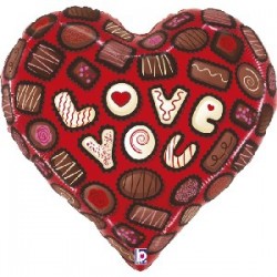 Chocolate Love You foil balloon