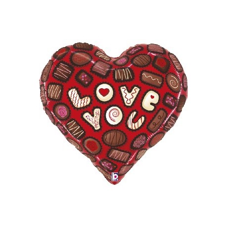 Chocolate Love You foil balloon