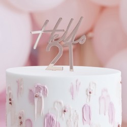 Mix It- Hello 21st Birthday Cake Topper