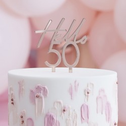 Mix It- Hello 50th Birthday Cake Topper