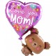 Love You Mom bear Supershape Foil balloon