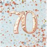 Sparkling Fizz Rose Gold 70th Birthday Serviettes (pk/16)