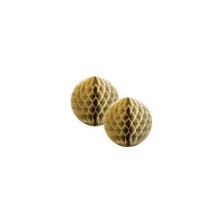 2 x Gold Honeycomb Ball (30cm & 20cm)