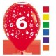 Number 6 Print Balloons.