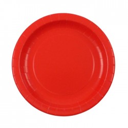 Solid red paper plates