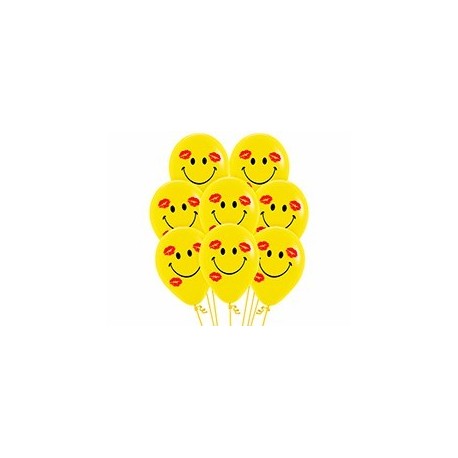 Smile and kisses print Balloon 12 inch