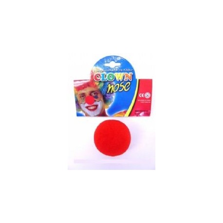 Red Clown Nose - Sponge x 1