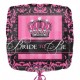 Crowned Bride to Be square foil x 1