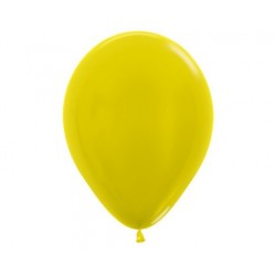 Plain Metallic Yellow Balloons - Inflate your balloons in store. 