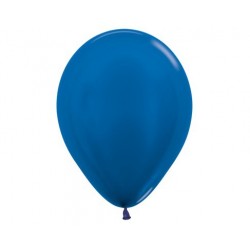 Plain Metallic Pearl Blue Balloons - Inflate your balloons in store. 