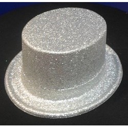 Silver Glitter Top Hat - South Africa 