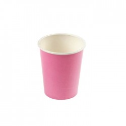 Plain pink paper cups