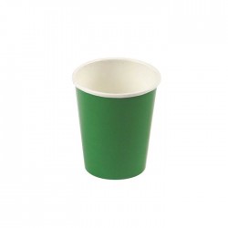 Plain green paper cups