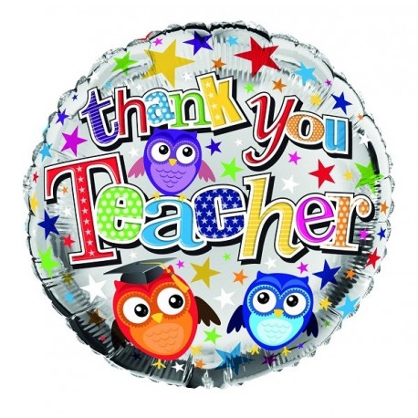 18" Thank you Teacher Foil Balloon