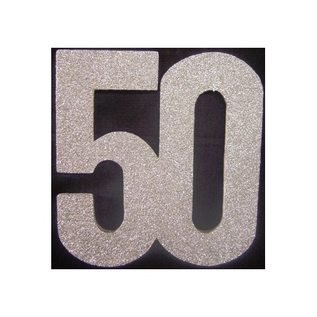 Polystyrene 50th SIlver 30cm
