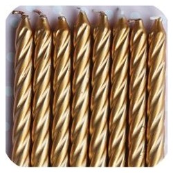 Gold Spiral Candles