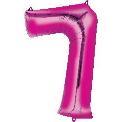 Pink Number 7 Supershape Foil Balloon