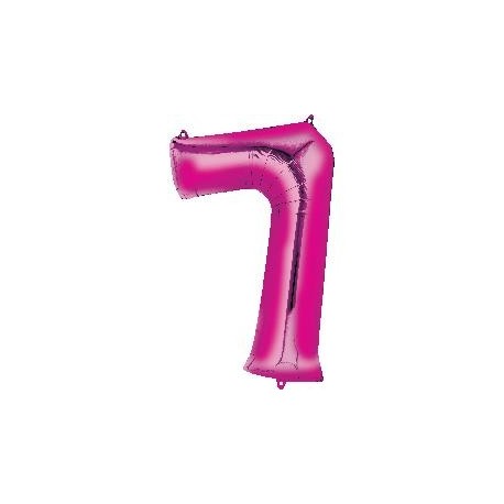 Pink Number 7 Supershape Foil Balloon
