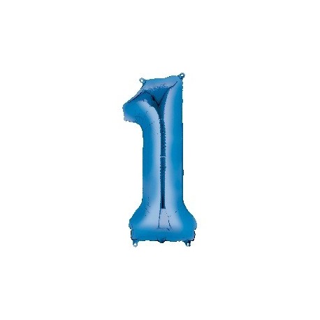 Blue Number 1 Supershape Foil Balloon
