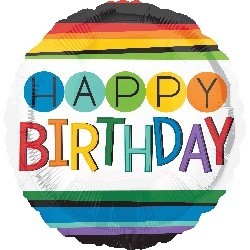 Rainbow Happy birthday foil balloon - South Africa