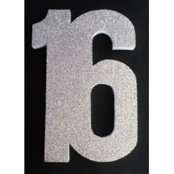 16 Poly number - Silver