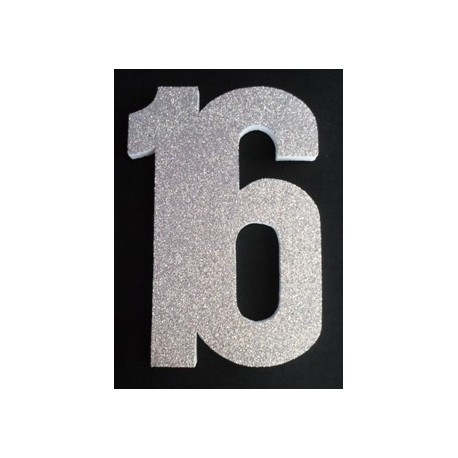 16 Poly number - Silver