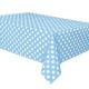 Powder Blue Dots Plastic Tablecloth