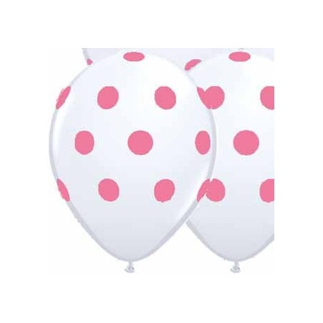 Powder Pink Polka Dots Latex balloons