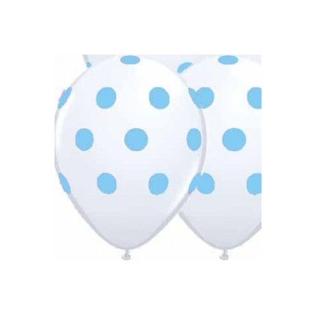 Powder Blue Dots Latex balloons