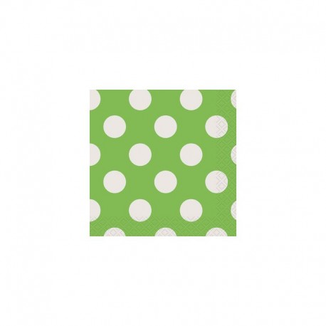 Lime Green Dots Beverage Serviettes (pack of 10)