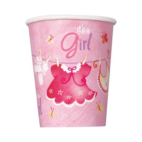 Baby Girl Clothesline Cups