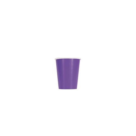 Plain neon purple paper cups