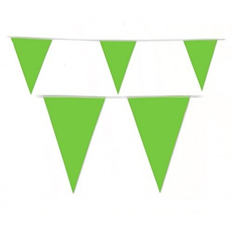 Lime Green Plastic Flag Bunting (2.5m)