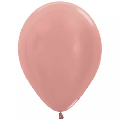 Plain Metallic Rose Gold Balloons - Inflate your Balloons in store. 
