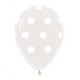 Crystal balloon with White Polka Dots