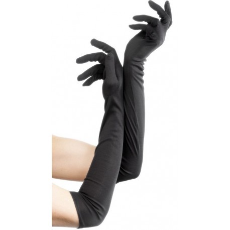 Gloves Material Long Black