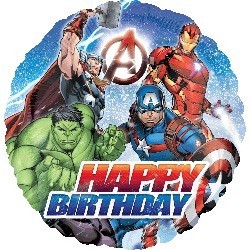 Avengers Assemble Happy Birthday Round Foil Balloon x 1
